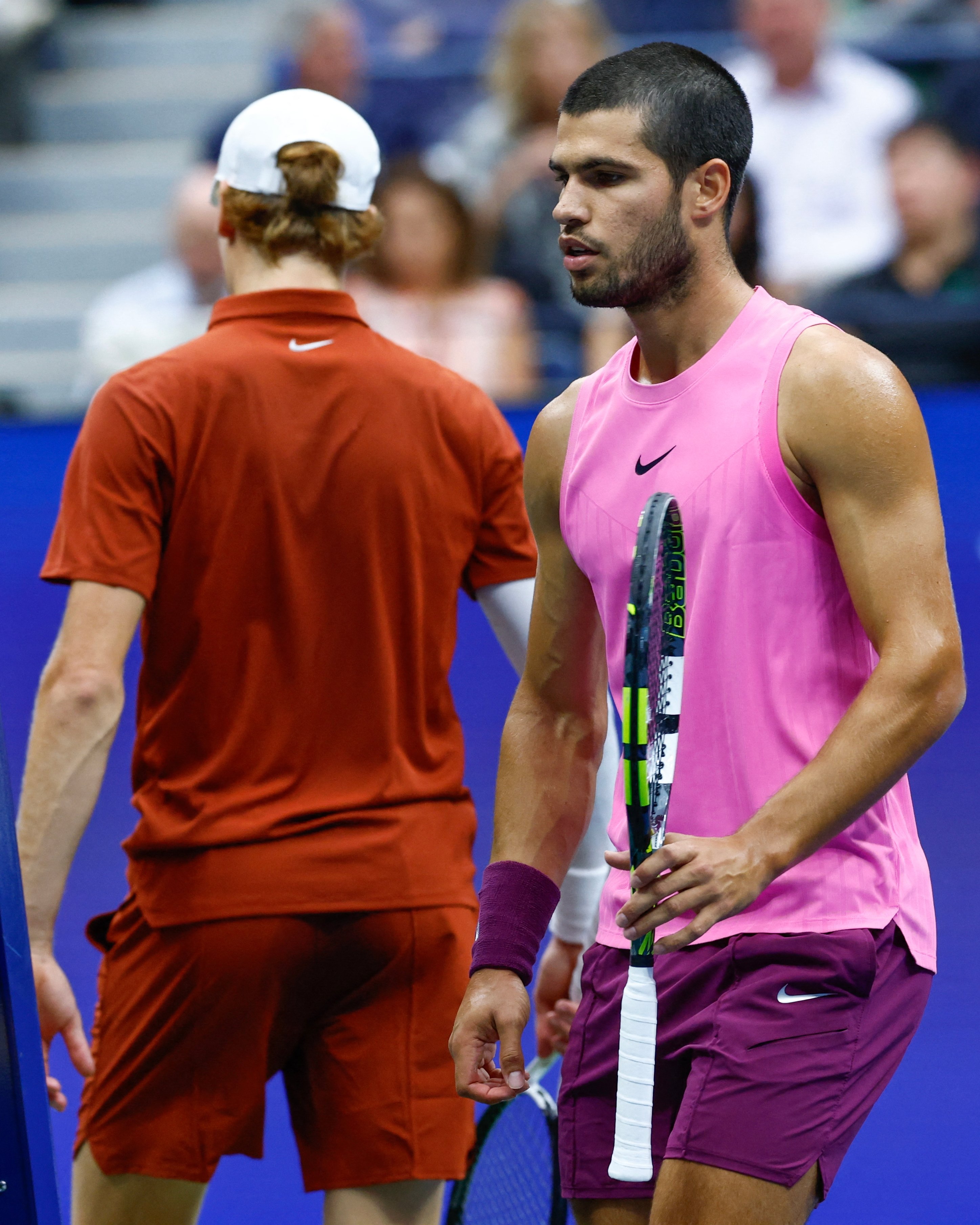 ألكاراز وسينر. (وكالات)