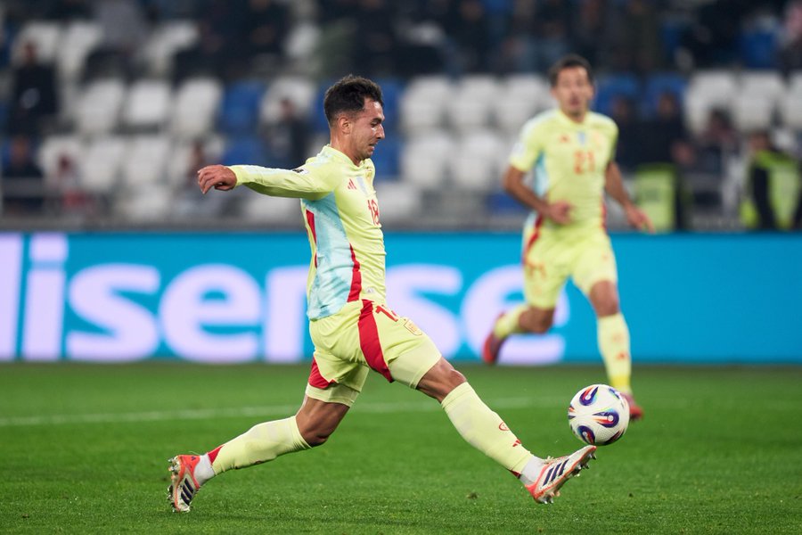 من لقاء إسبانيا وجورجيا. (وكالات)