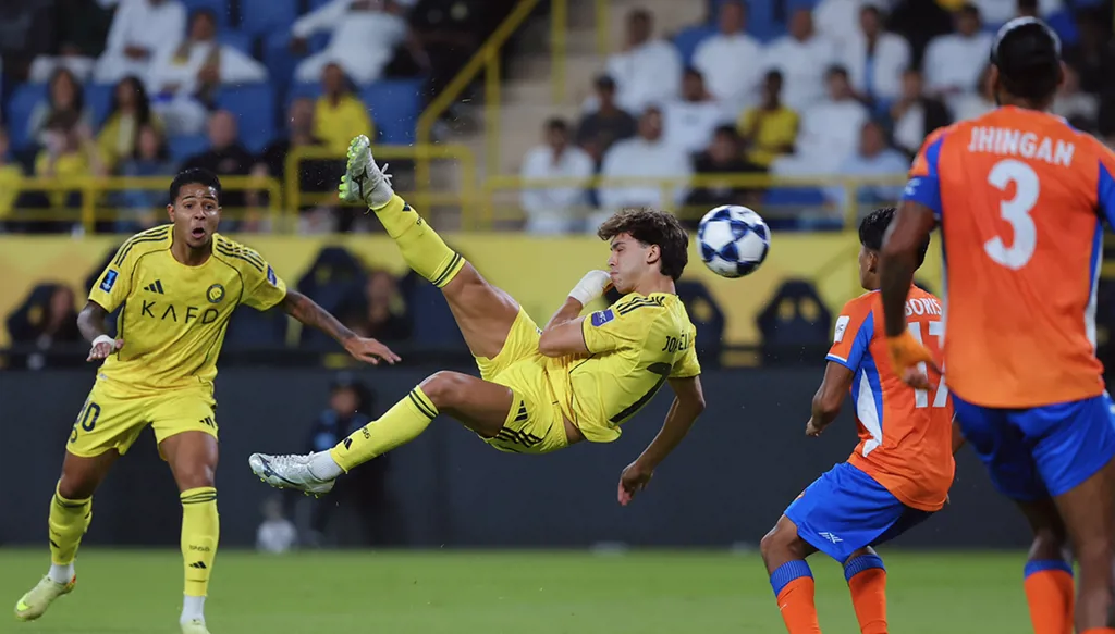 النصر السعودي يضرب غوا الهندي برباعية وهدف خرافي من جواو فيليكس (فيديو)