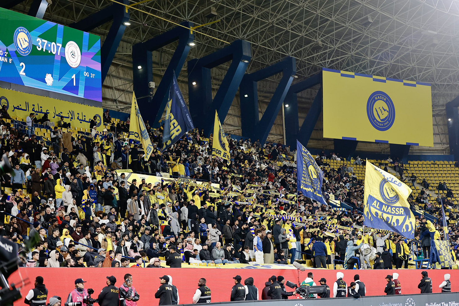 جمهور النصر في المدرجات. (وكالات)
