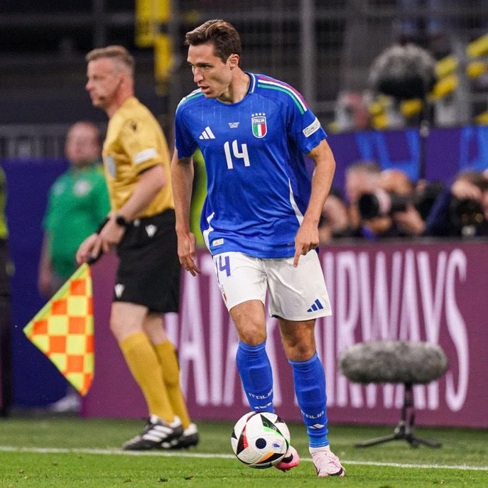 فيديريكو كييزا بقميص المنتخب الإيطالي. (وكالات)