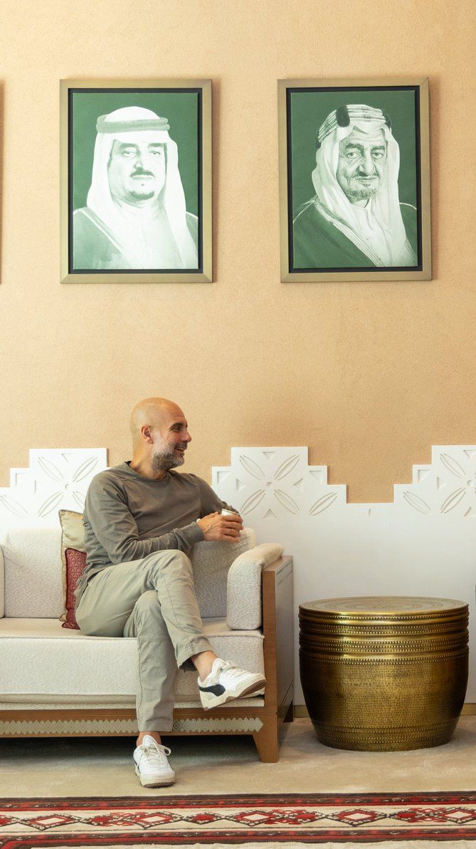 غوارديولا في السعودية. (إكس)