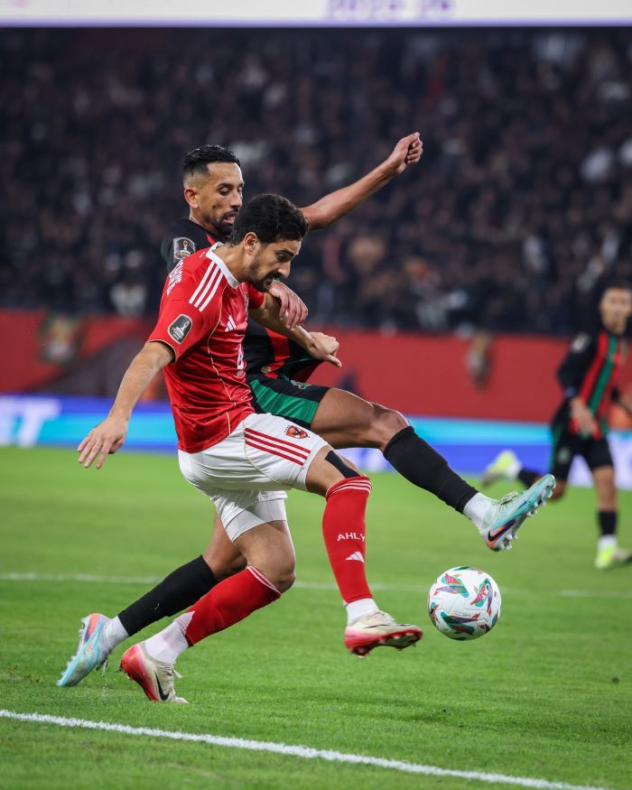 من مباراة الأهلي والجيش الملكي. (إكس)