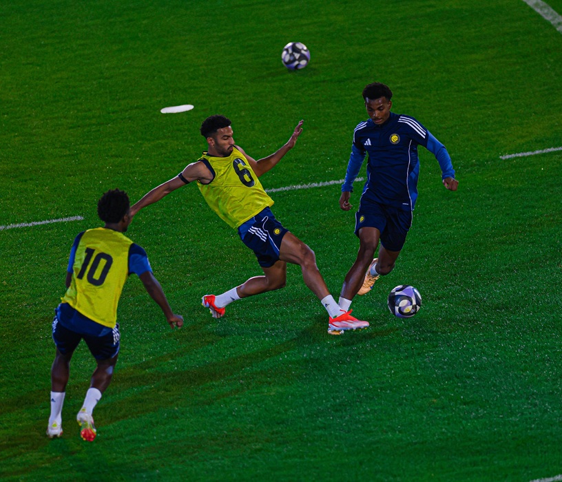 من تدريبات النصر السعودي. (حساب النصر على إكس)