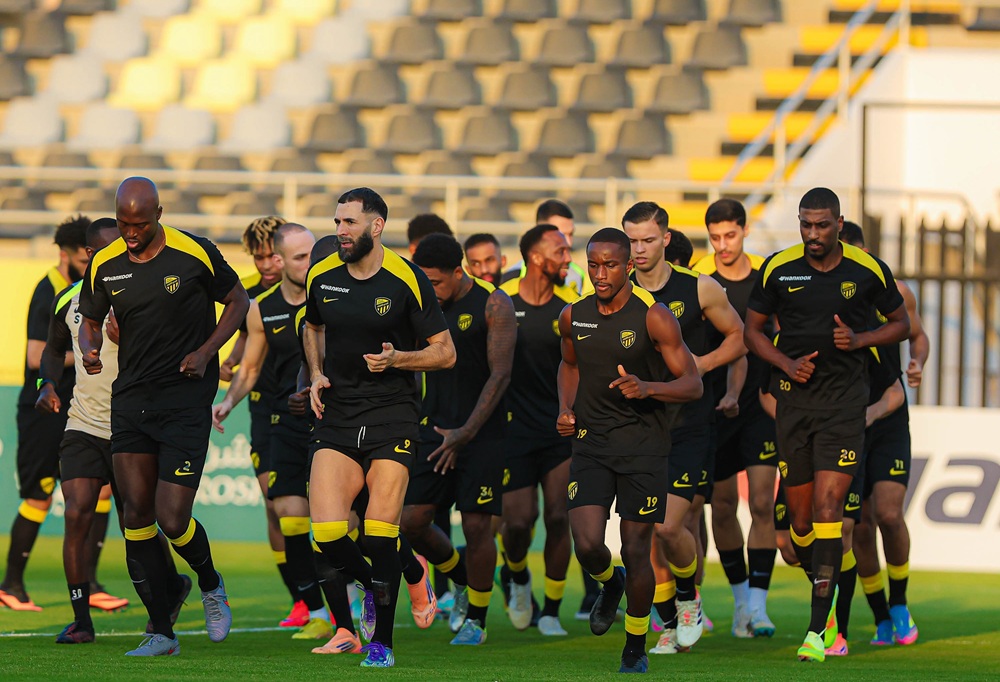 من تدريبات الاتحاد السعودي. (حساب الاتحاد على إكس)