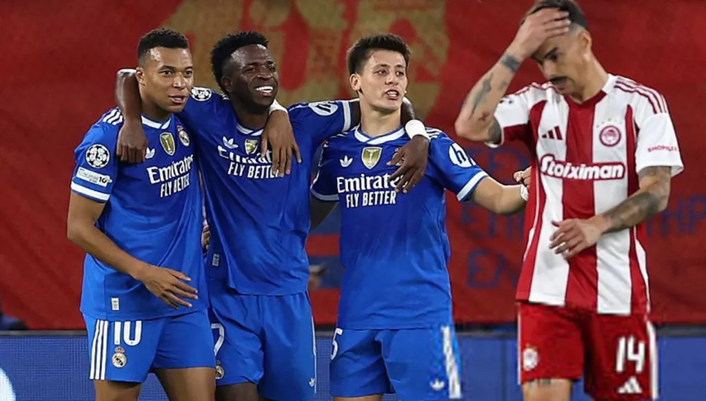 ثاني أسرع "هاتريك" في تاريخ دوري أبطال أوروبا... مبابي يضرب شباك أولمبياكوس بثلاثية في الشوط الأول (فيديو)