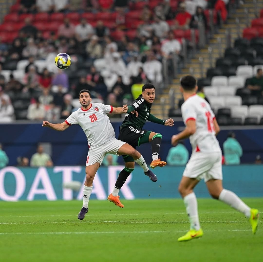 من مباراة الأردن والإمارات. (وكالات)