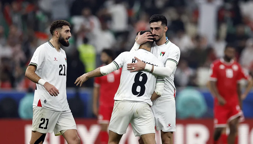 لاعبو فلسطين. (وكالات) 