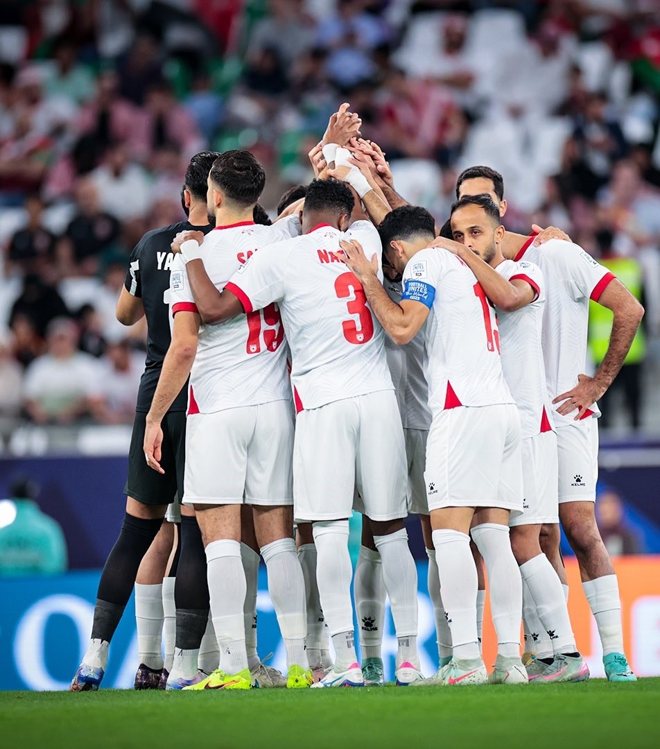 من مباراة العراق والأردن. (إكس)