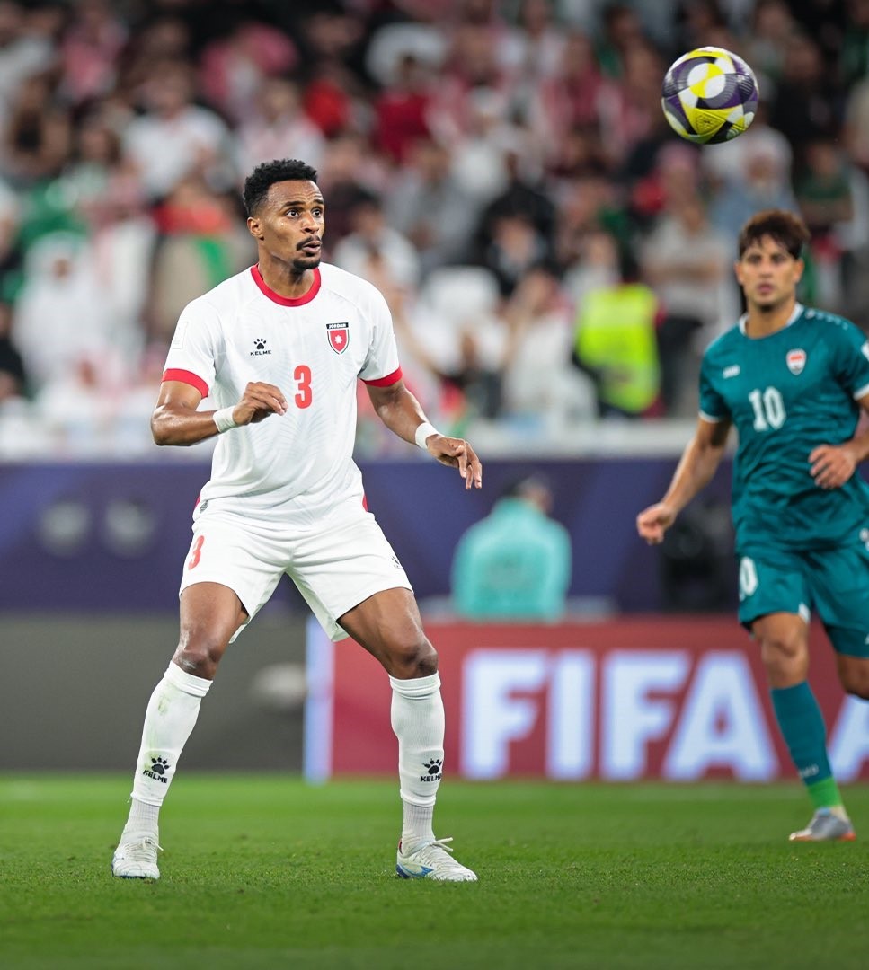 من مباراة العراق والأردن. (إكس)