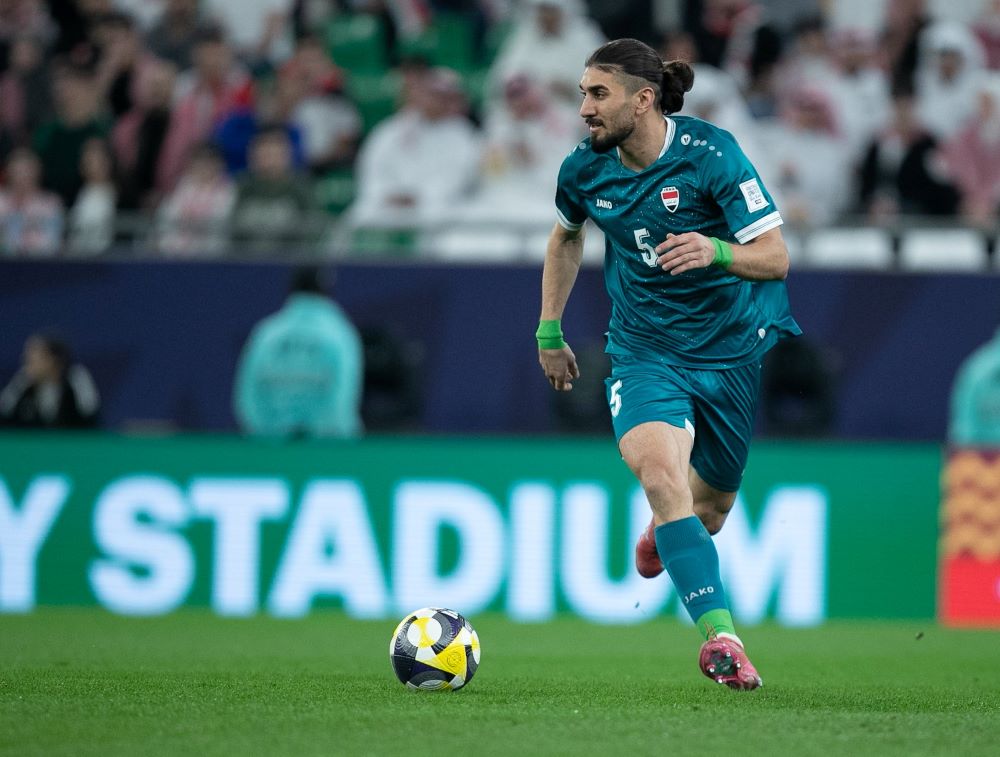 من مباراة العراق والأردن. (إكس)