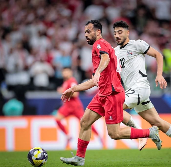 من مباراة الأردن ومصر. (حساب منتخب الأردن على إكس)