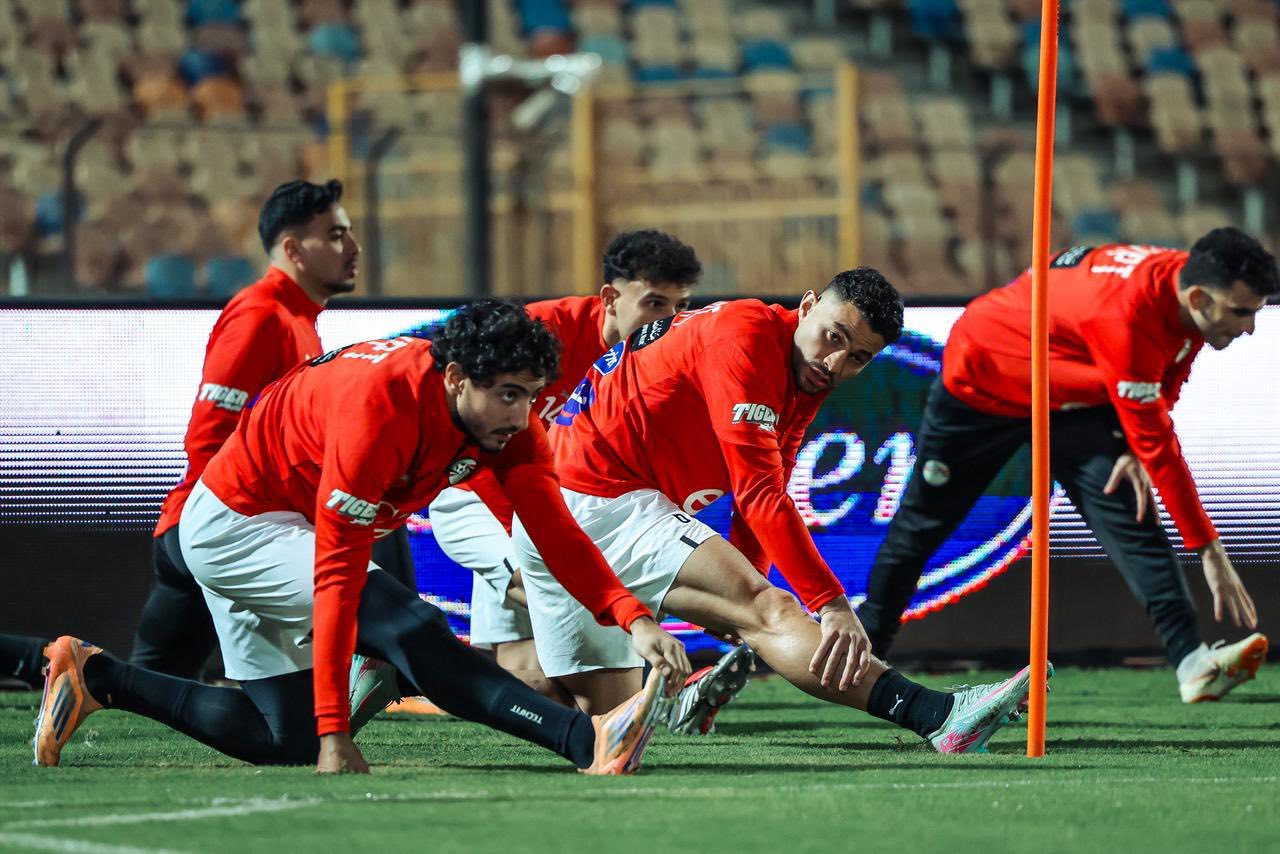 من تمارين المنتخب المصري. (وكالات)