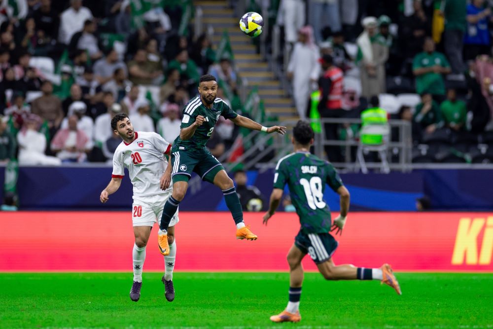من مباراة السعودية والأردن. (حساب منتخب السعودية على إكس)