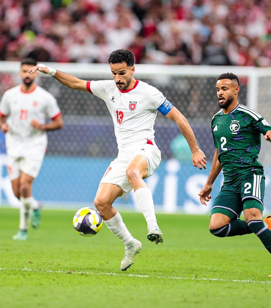 من مباراة السعودية والأردن. (حساب منتخب السعودية على إكس)