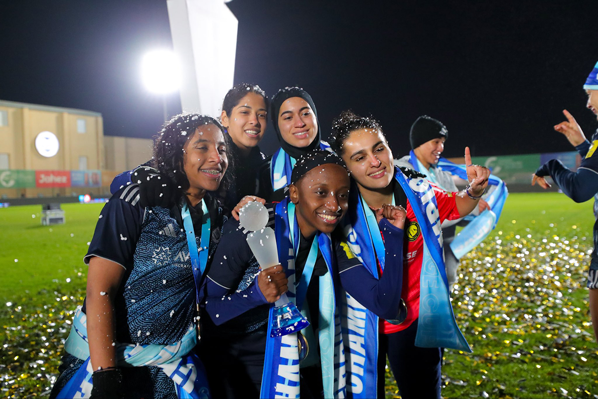 سيدات نادي النصر السعودي. (وكالات)