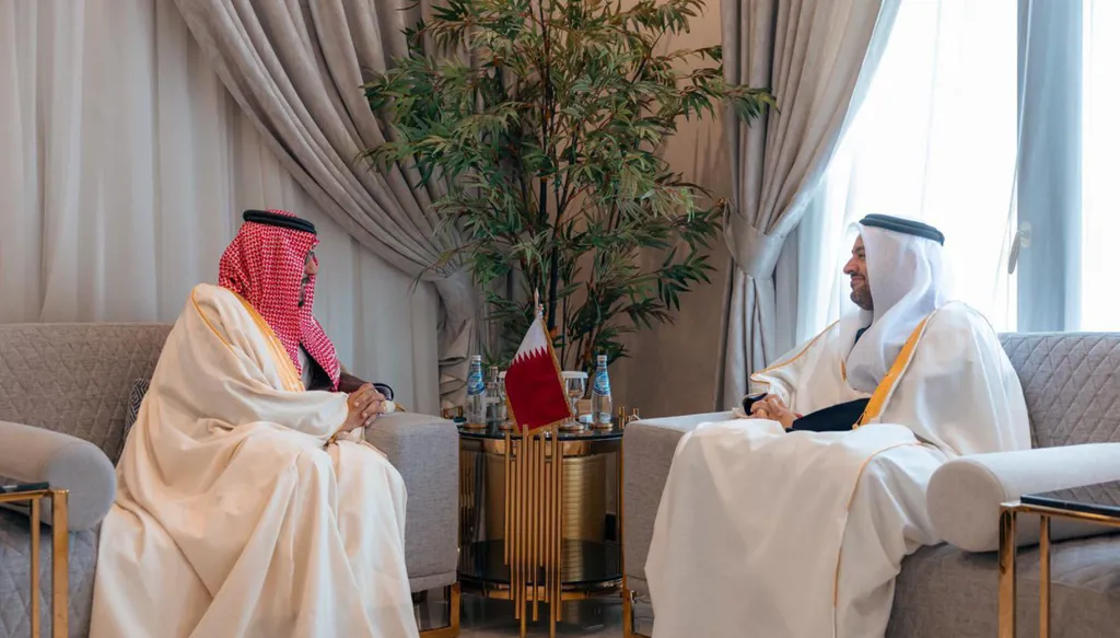 استقبال الدوحة الامير يزيد بن فرحان