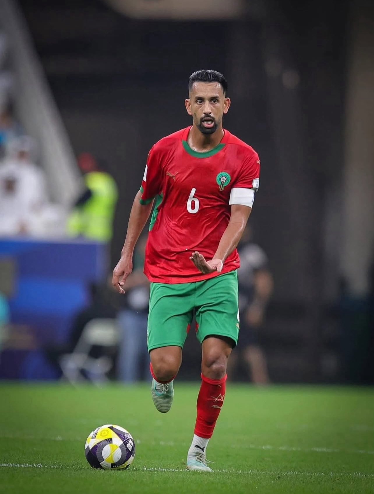 محمد حريمات بقميص المنتخب المغربي. (وكالات)