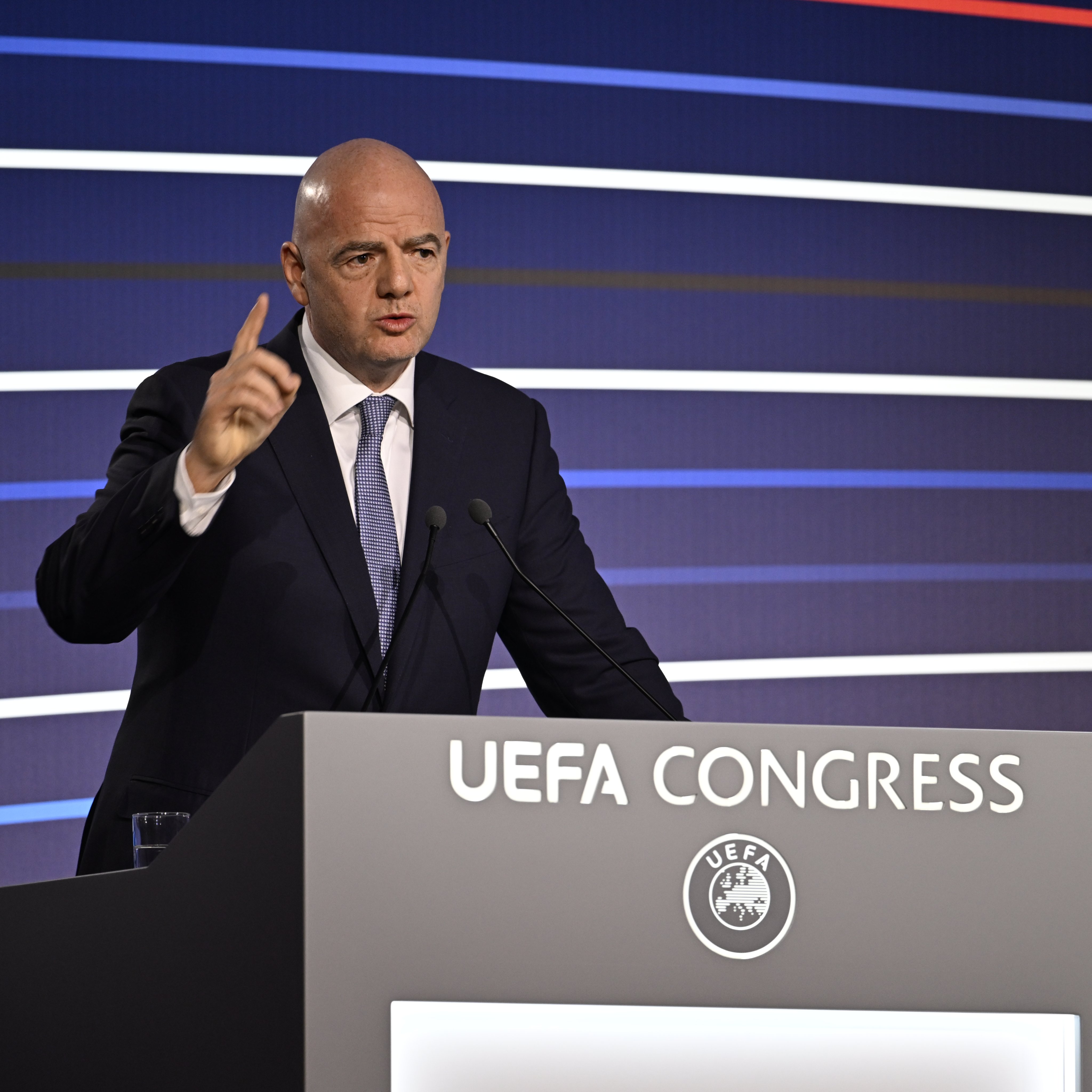 رئيس الاتحاد الدولي لكرة القدم جياني إنفانتينو. (وكالات)