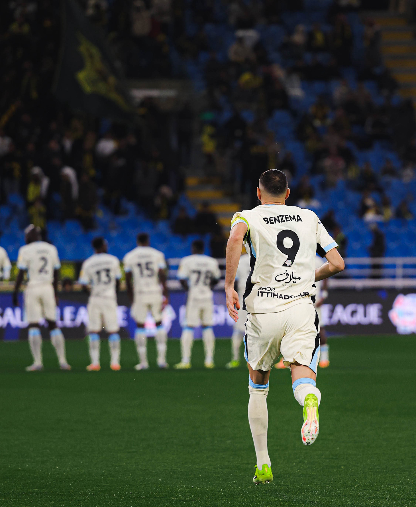 كريم بنزيما مع نادي الاتحاد السعودي. (وكالات)