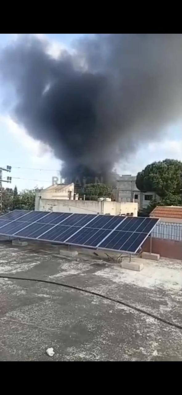 غارة إسرائيلية على بلدة كفرصير بقضاء النبطية (صورة متداولة)