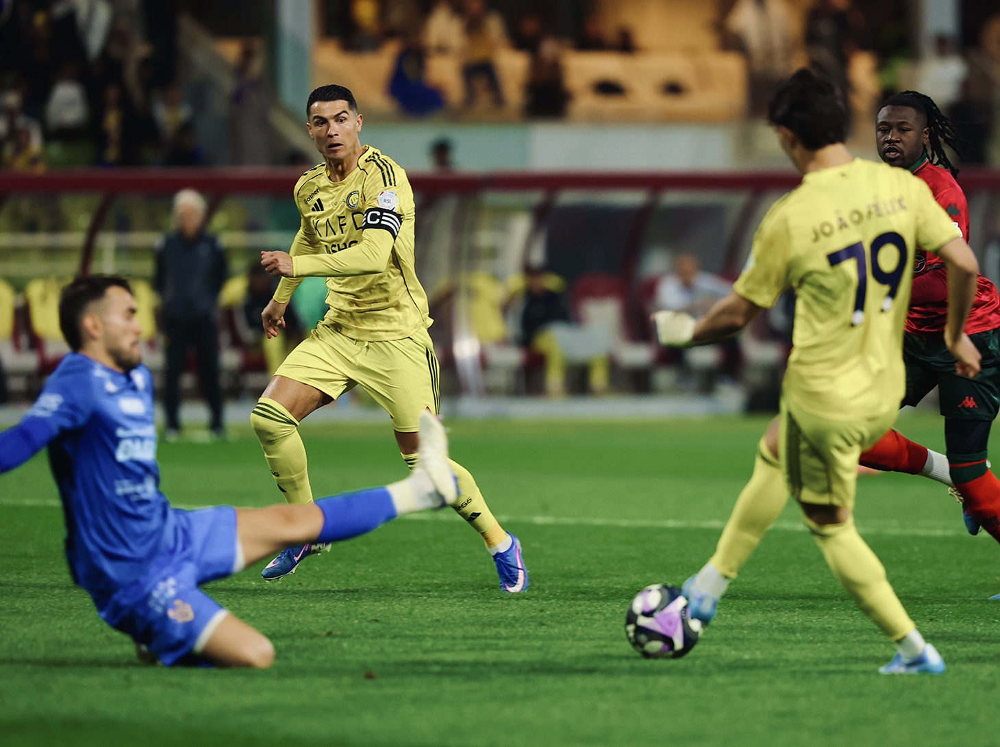 رونالدو مع النصر السعودي. (وكالات)