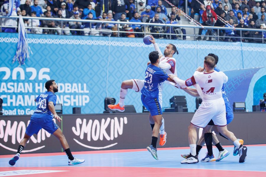 من مباراة قطر ضد الكويت. (الاتحاد القطري لكرة اليد على إكس)