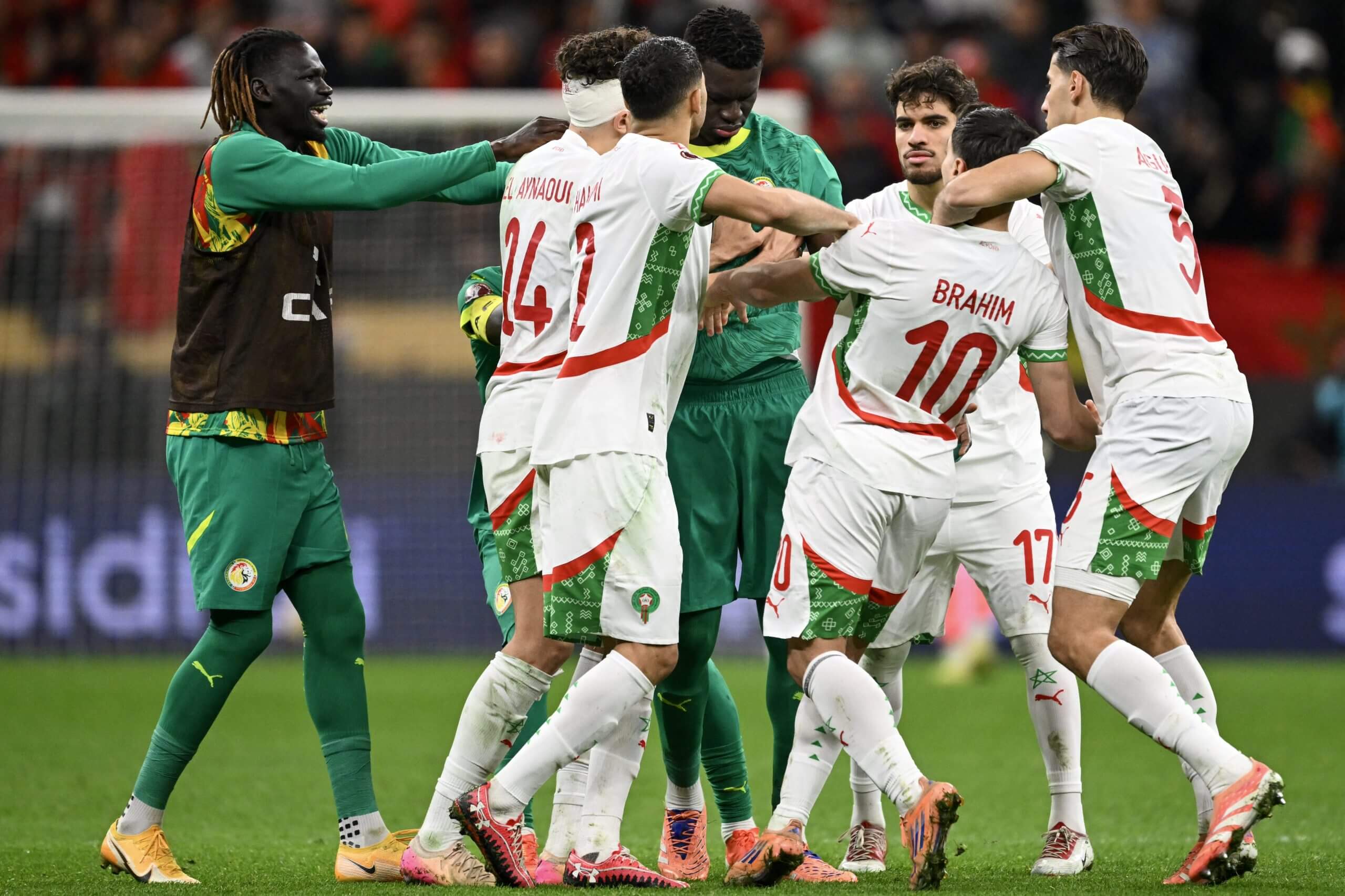 السنغال ضد المغرب في نهائي كأس أمم أفريقيا 2025. (أ ف ب)