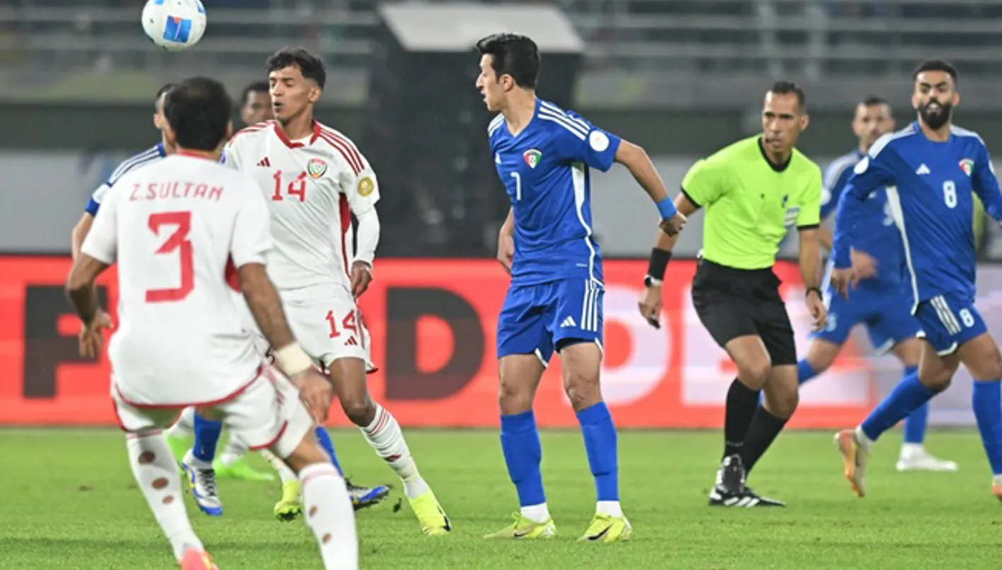 لاعب الكويت يحتفل على طريقة رونالدو (فيديو)