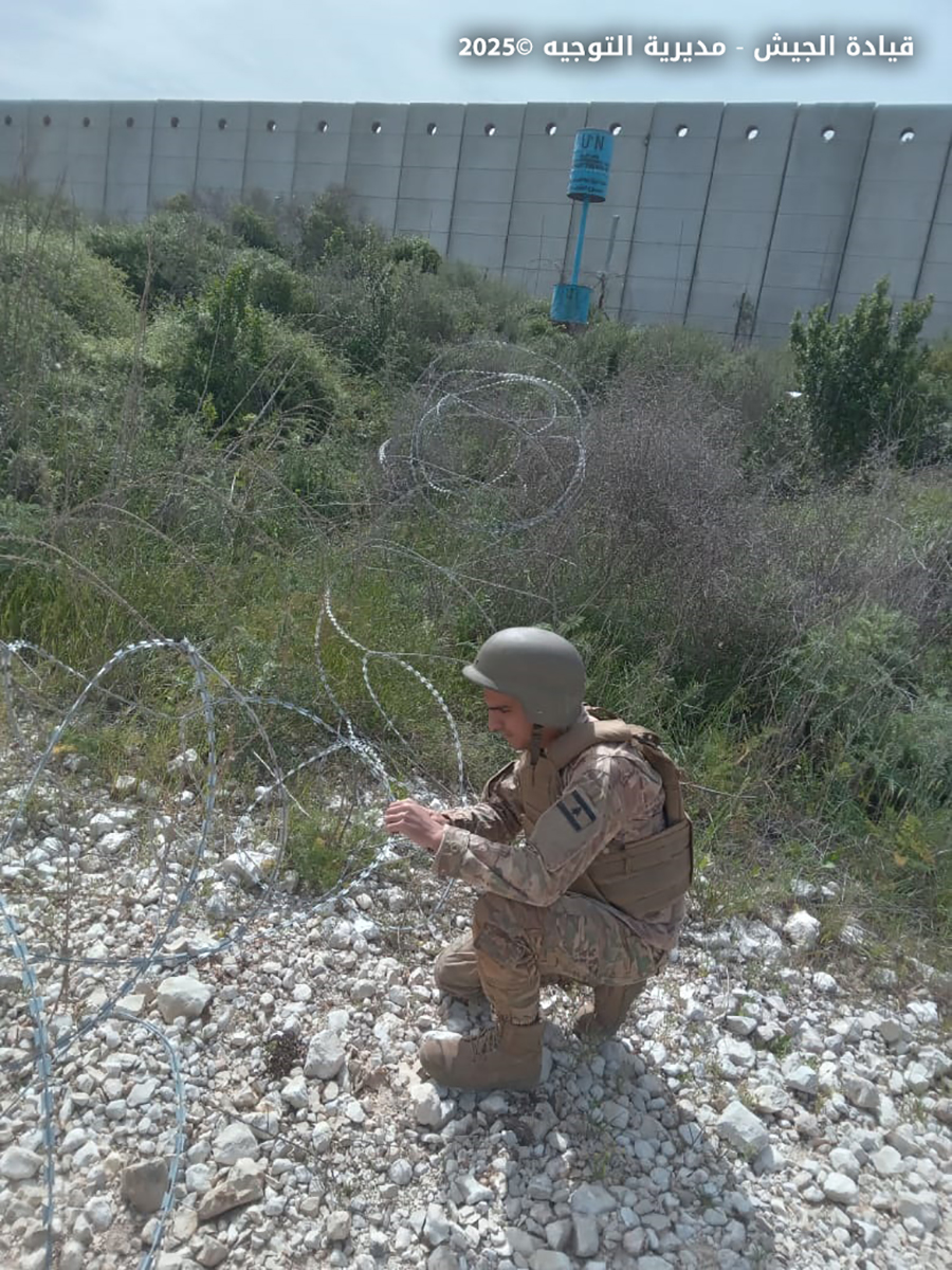 العوائق الهندسية التي أزالها الجيش اللبناني جنوبي لبنان (صفحة الجيش على