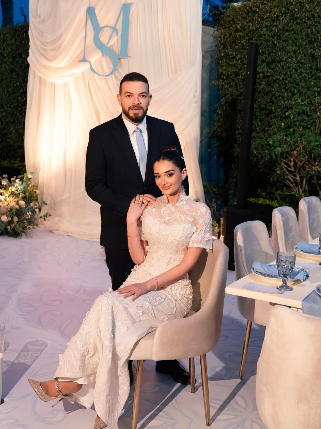 خطوبة ملك أحمد زاهر وشريف الليثي (إنستغرام).