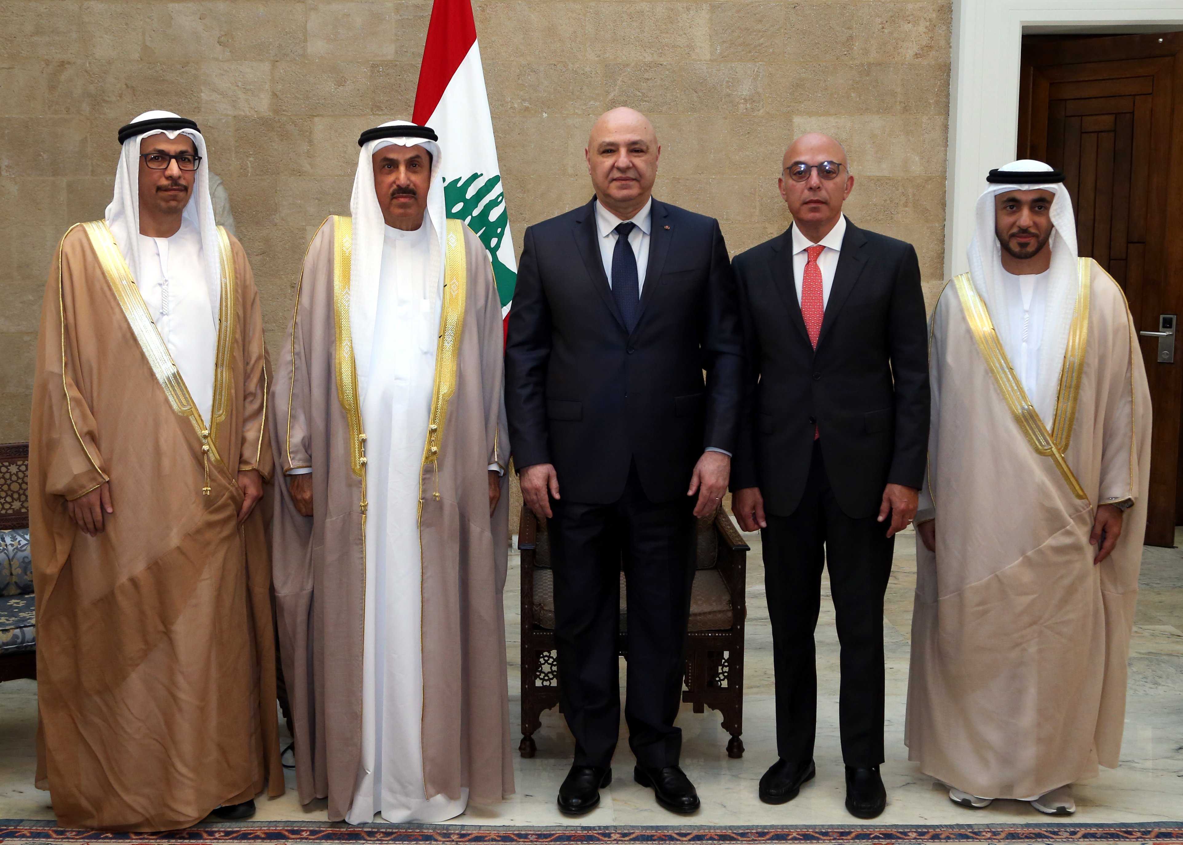 عون والوفد الإماراتي (الرئاسة اللبنانية).