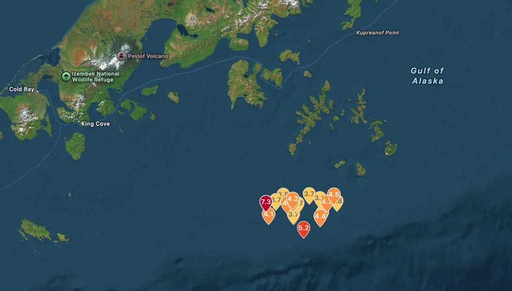 زلزال بقوة 7,3 درجات قبالة ألاسكا مع إنذار من تسونامي