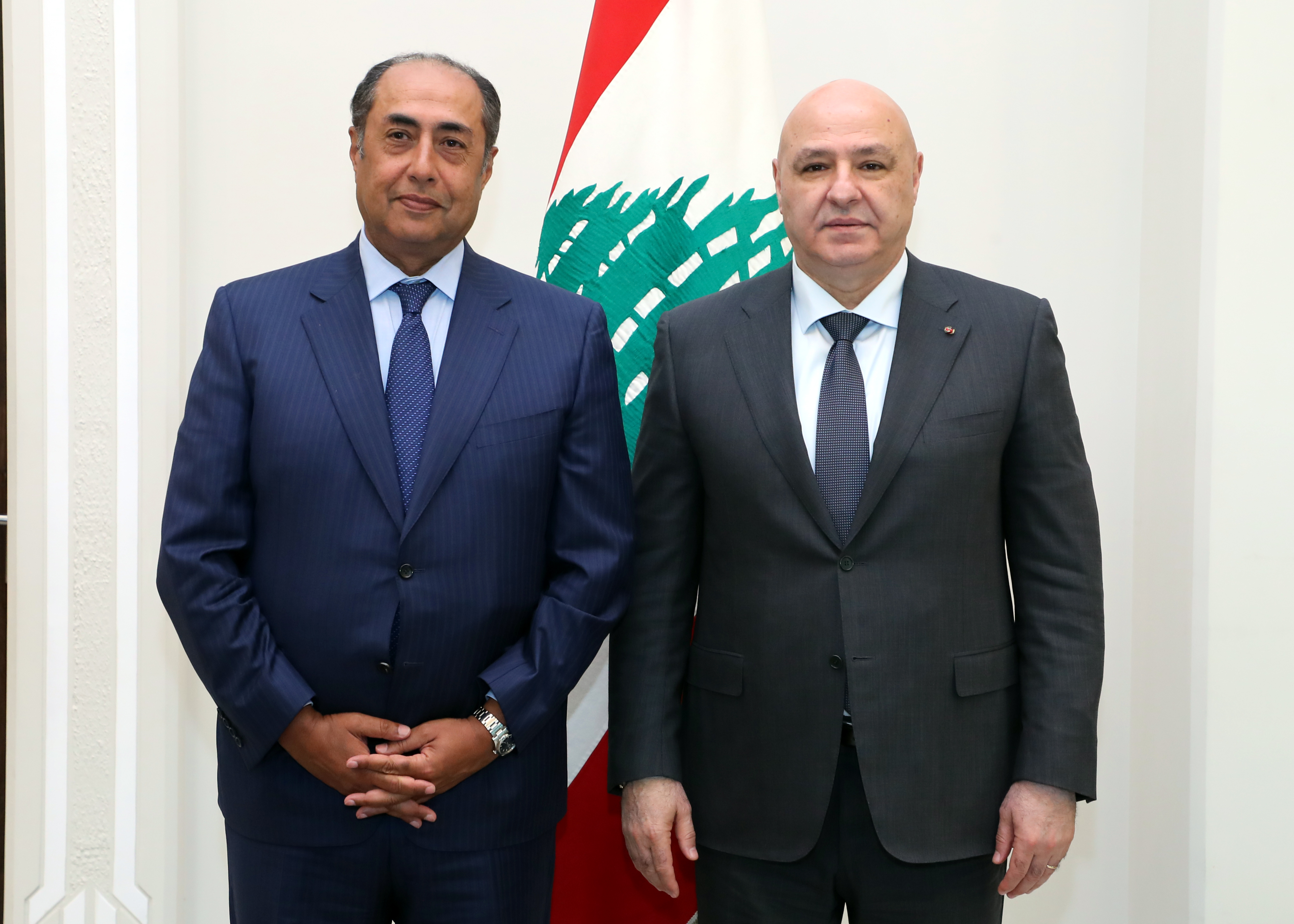 لقاء الأمين العام المساعد لجامعة الدول العربية حسام زكي ورئيس الجمهورية جوزف عون (رئاسة الجمهورية)