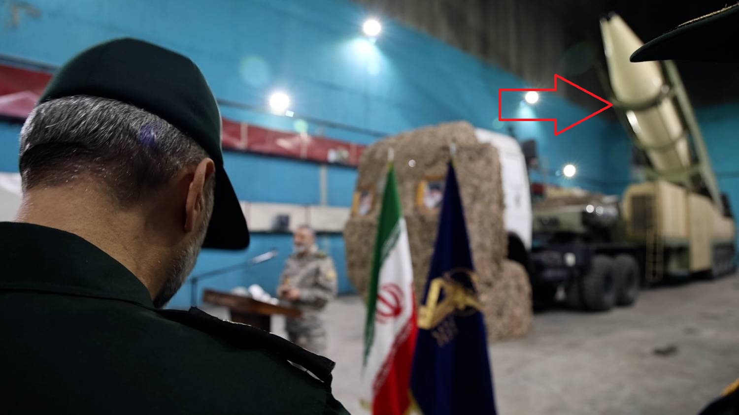 الصاروخ كما بدا الصورة المنشورة في حساب @Hassanabedini2 في اكس، في 4 شباط 2026