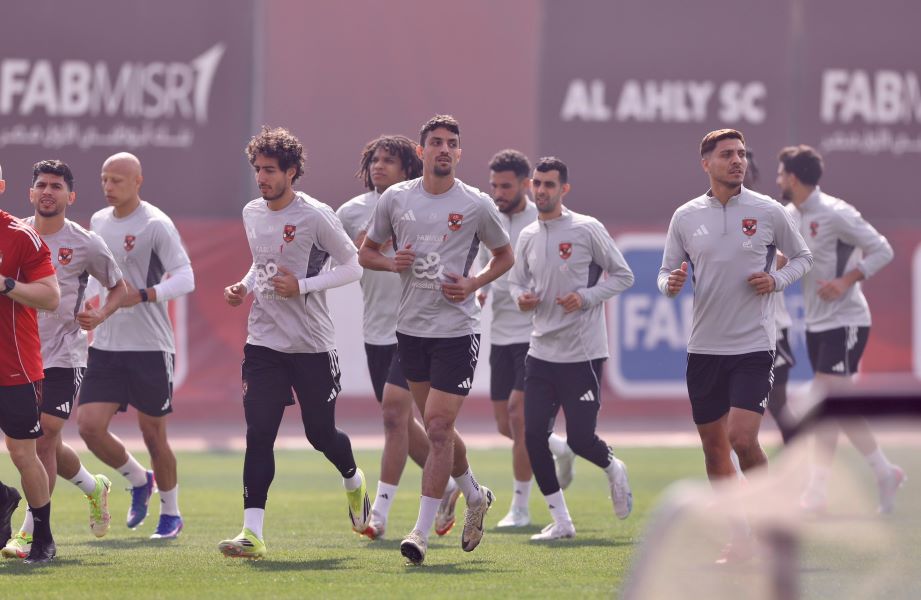 من تدريبات الأهلي. (حساب الأهلي على إكس)