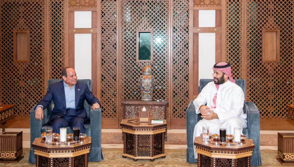 ولي العهد السعودي والرئيس المصري يبحثان التطورات الإقليمية في جدة