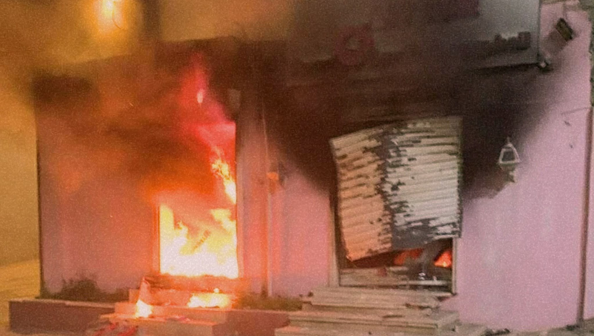 أضرار مادية جراء اشتباكات جنزور. (اكس)