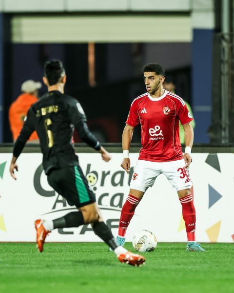 من مباراة الأهلي المصري والجيش الملكي المغربي. 