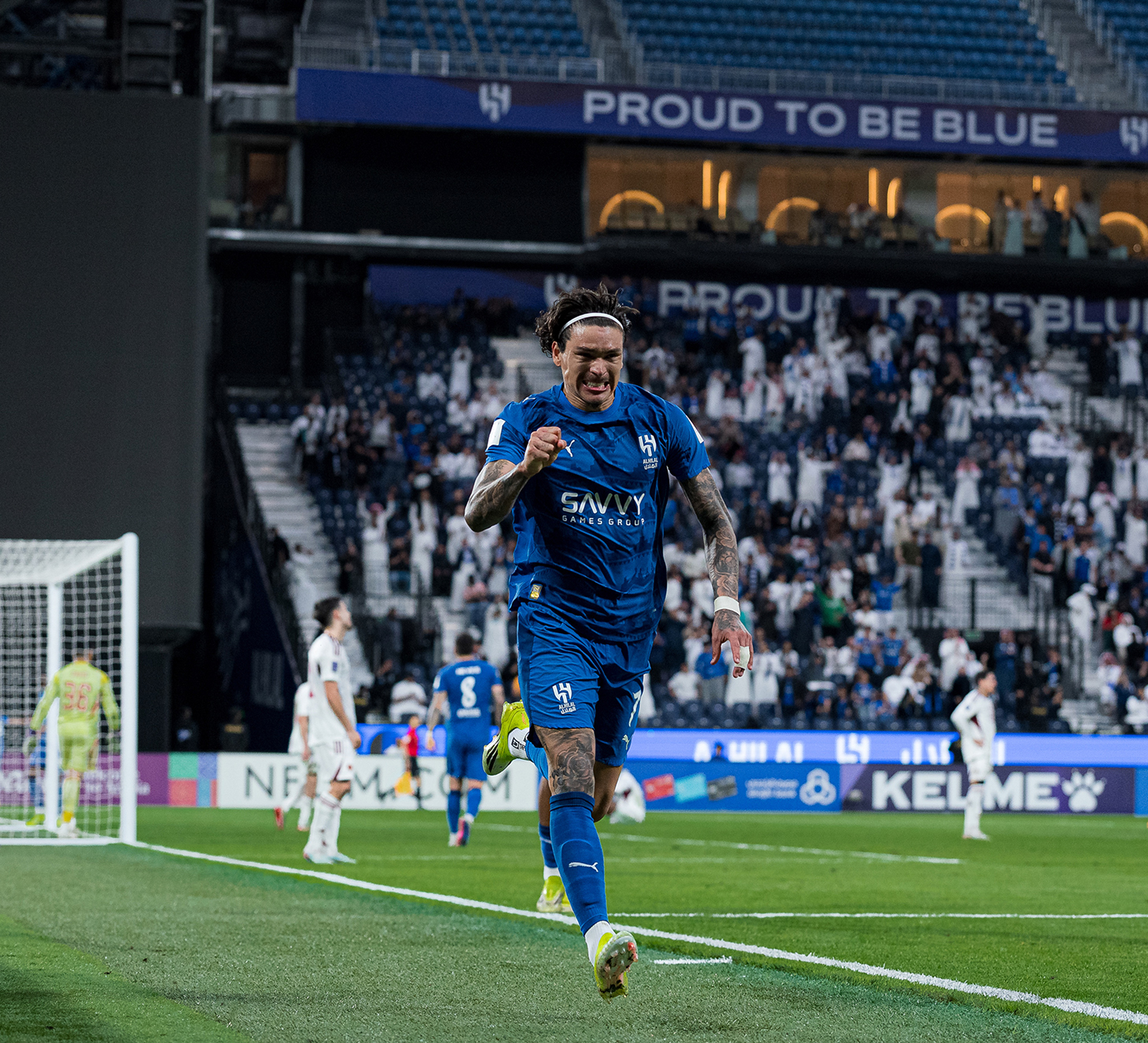 داروين نونيز يتألق أمام الوحدة. (وكالات)