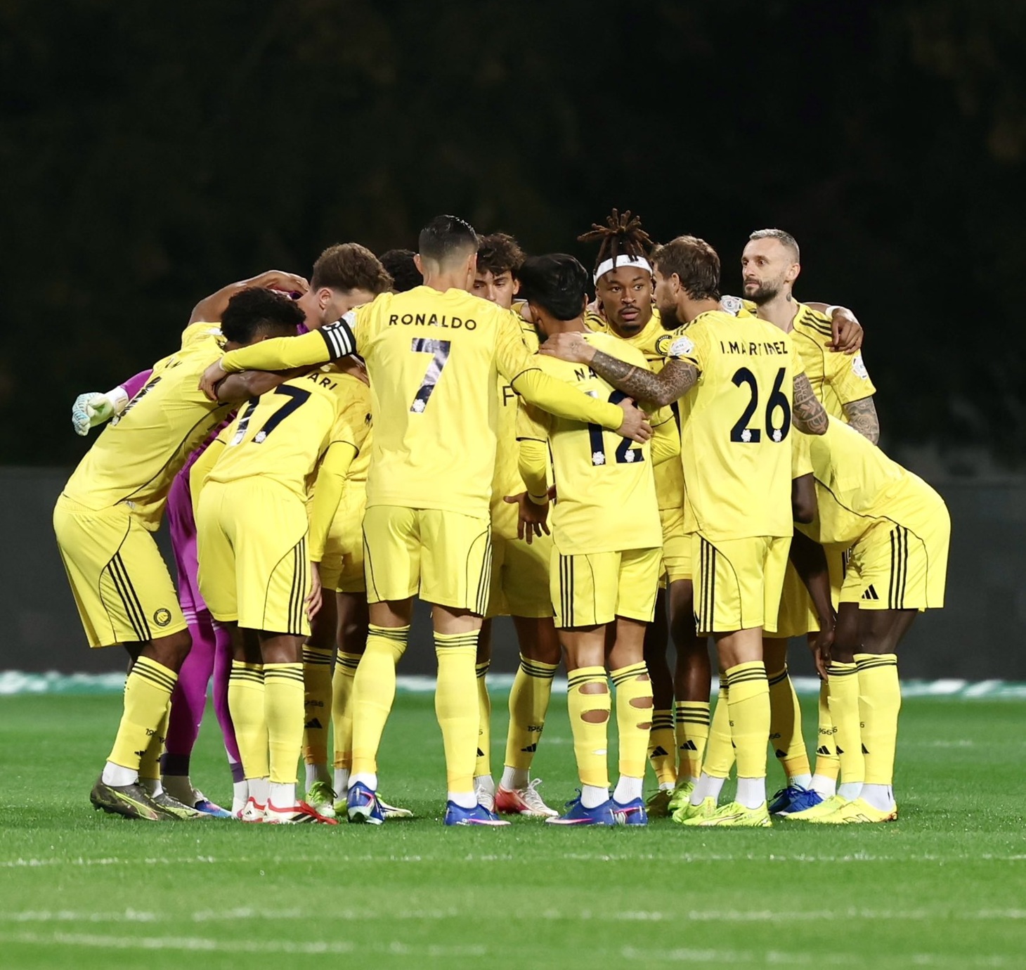 رونالدو مع فريقه النصر السعودي. (وكالات)