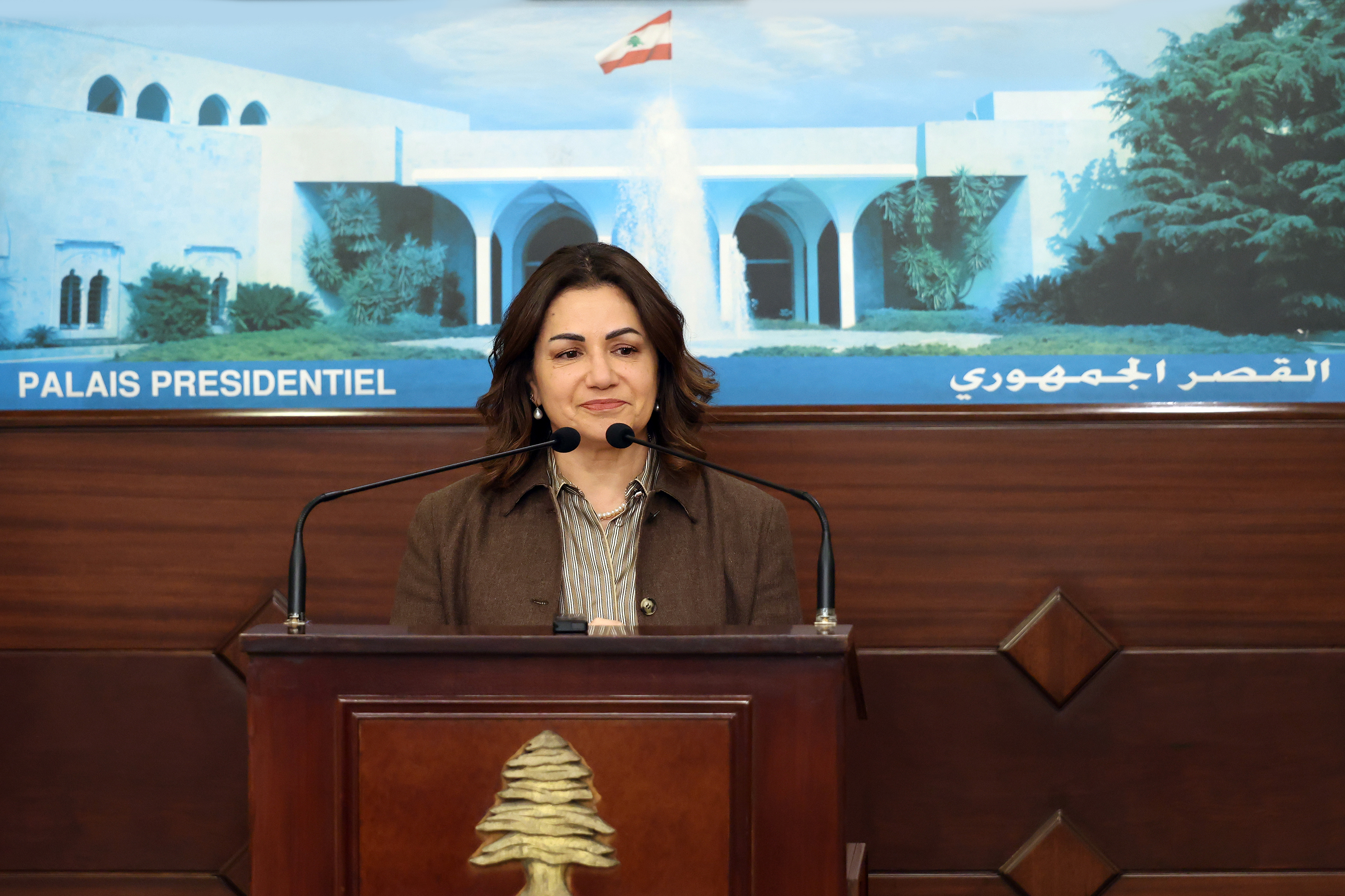  وزيرة الشؤون الاجتماعية حنين السيد. (رسمي)