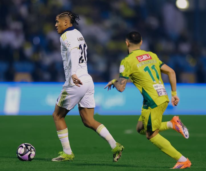 من مباراة النصر والخليج. (حساب النصر على إكس)