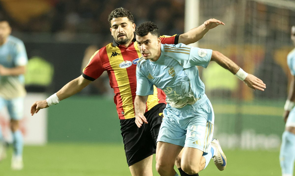 من مباراة الذهاب بين الأهلي المصري والترجي التونسي. (وكالات)