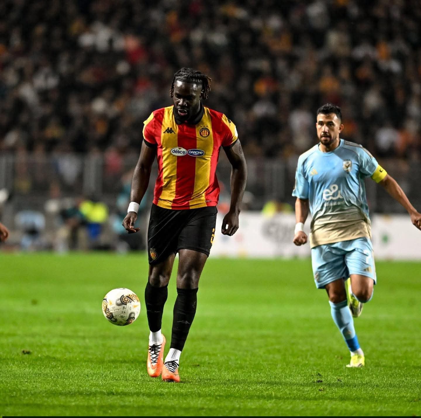 من اللقاء السابق بين الأهلي المصري والترجي التونسي. (وكالات)