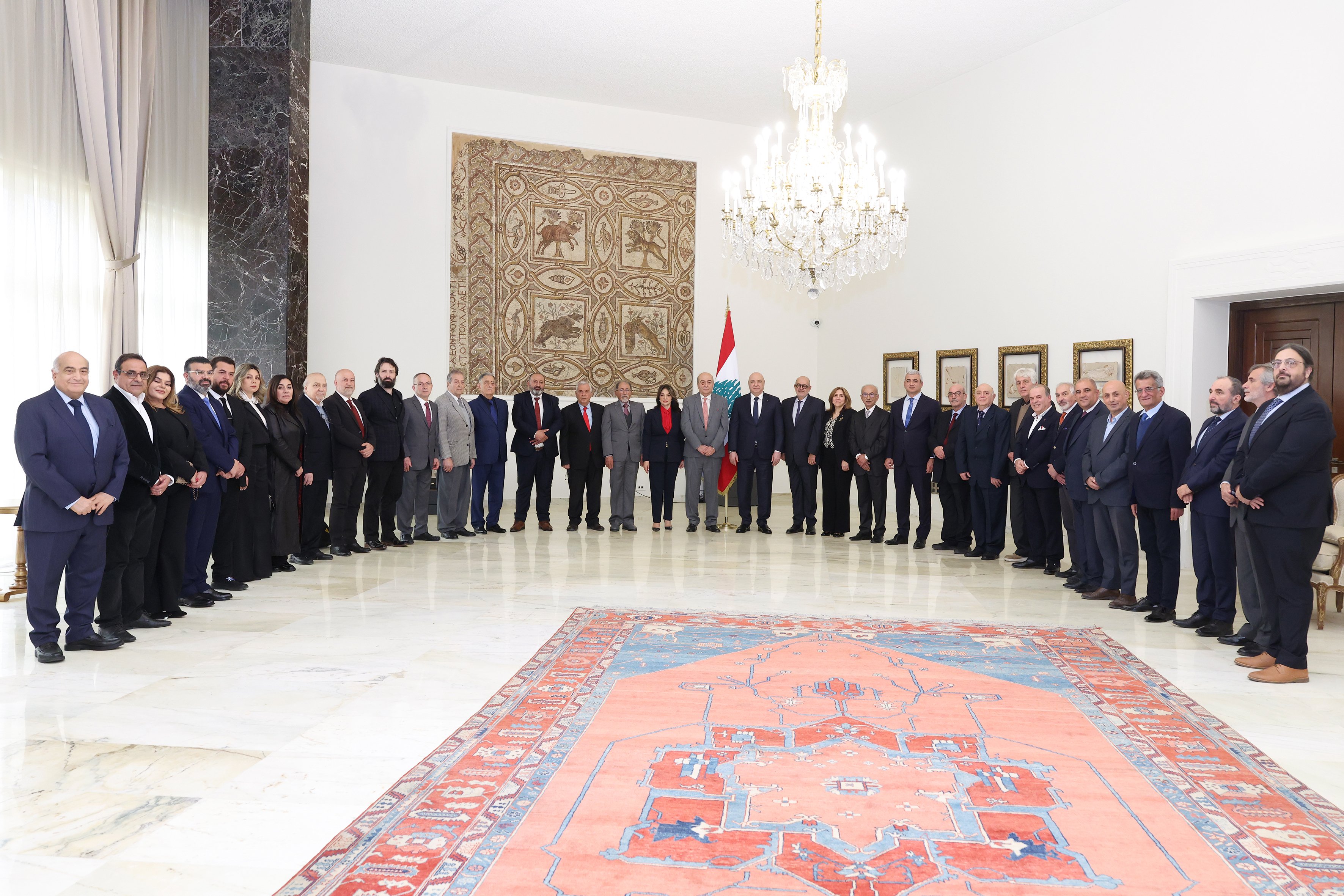 وفد المنبر الوطني في بعبدا