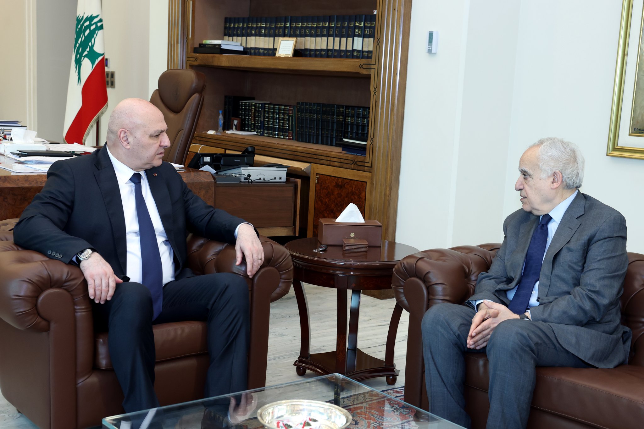 غسان سلامة وجوزف عون (رئاسة الجمهورية).