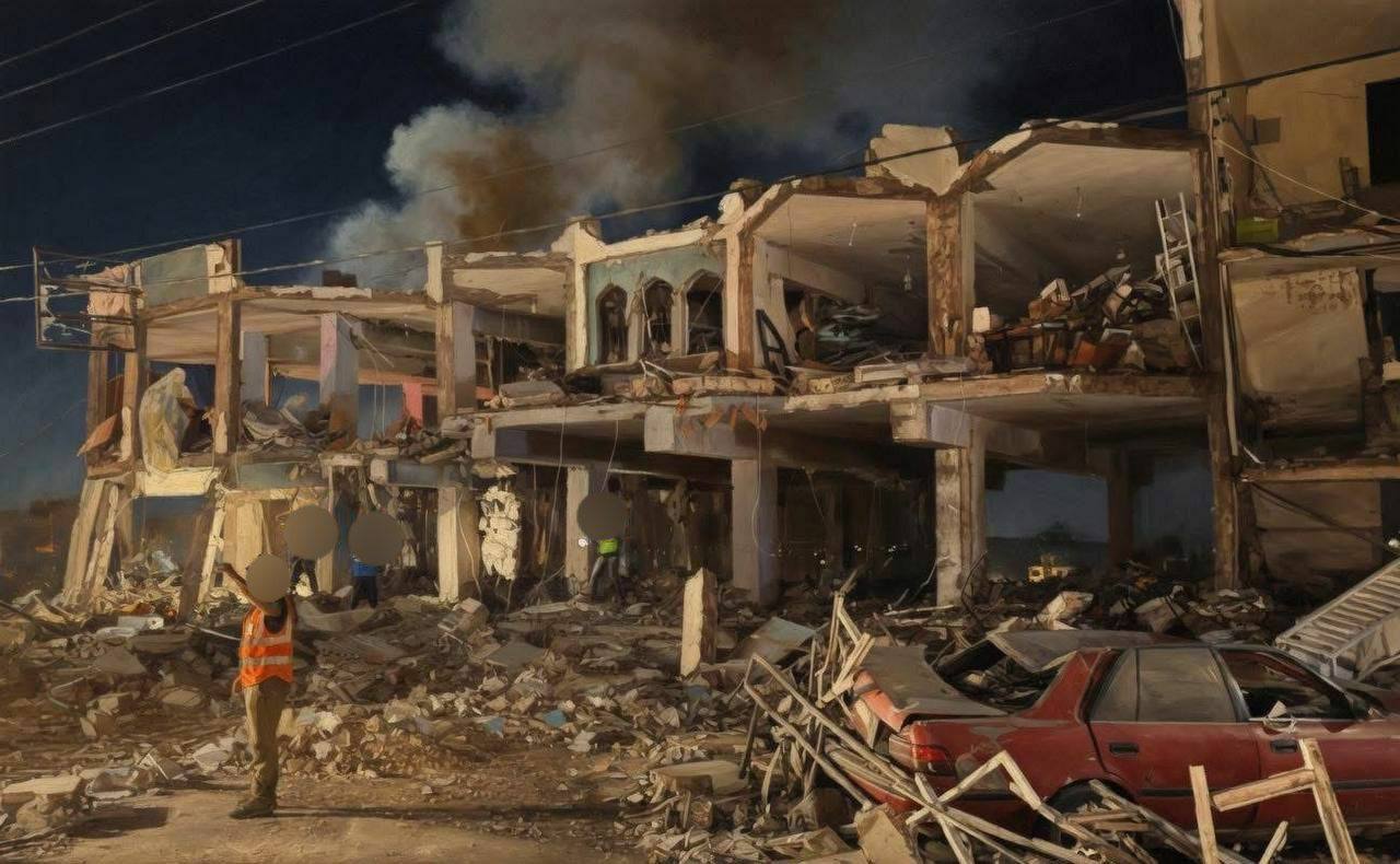 دمار جراء الغارة على منزل في جنوب لبنان