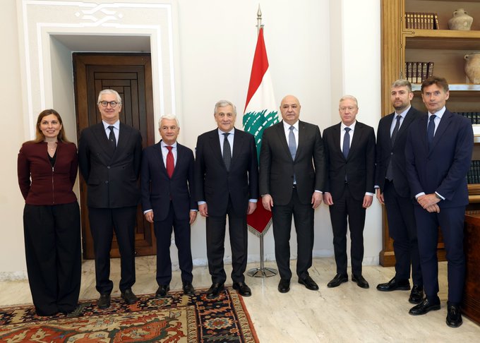 وزير خارجية إيطاليا والوفد المرافق يلتقي جوزف عون 