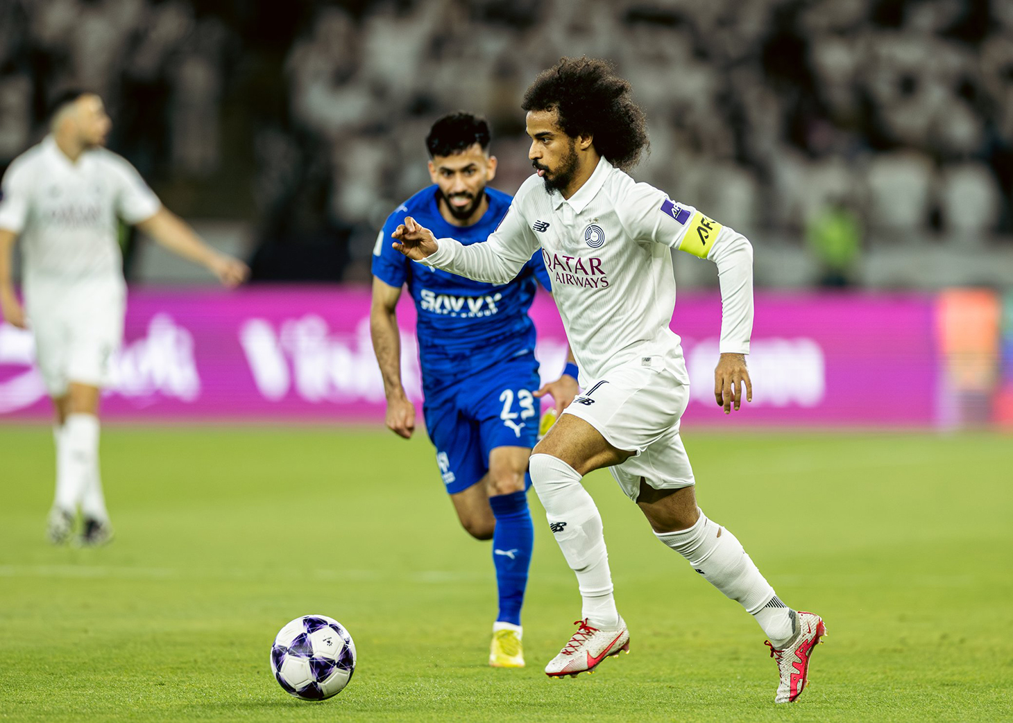 من مباراة الهلال السعودي والسد القطري. (وكالات)